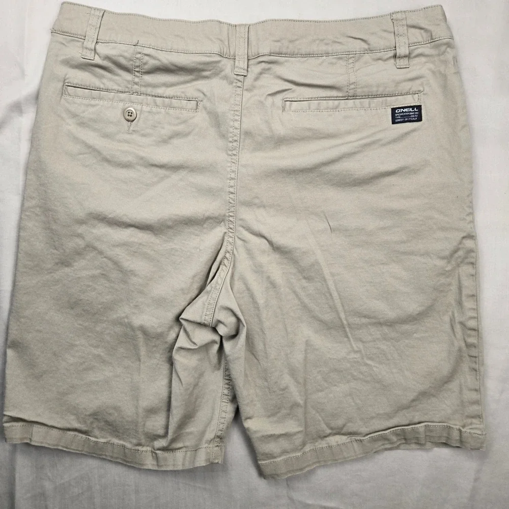 ONeill Mens Standard Fit Chino Shorts Khaki Tan Size 36 Casual‎ Beachwear